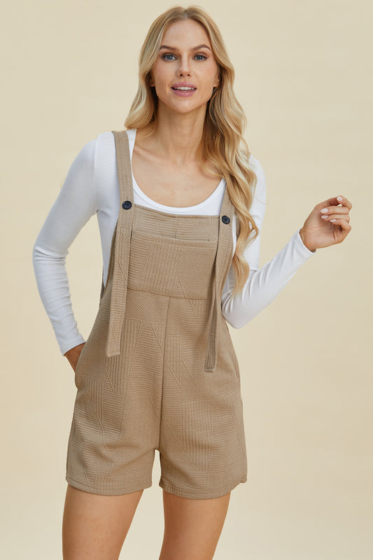 Double Take Full Size Texture Sleeveless Romper - Heeler & Dash