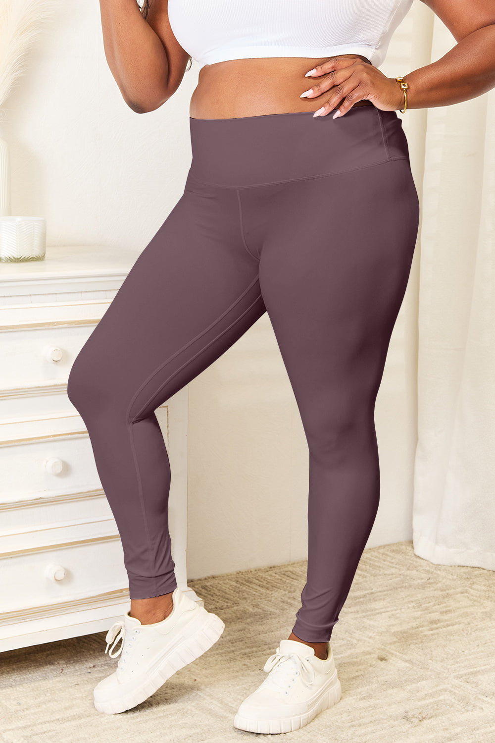 Double Take Wide Waistband Sports Leggings - Heeler & Dash