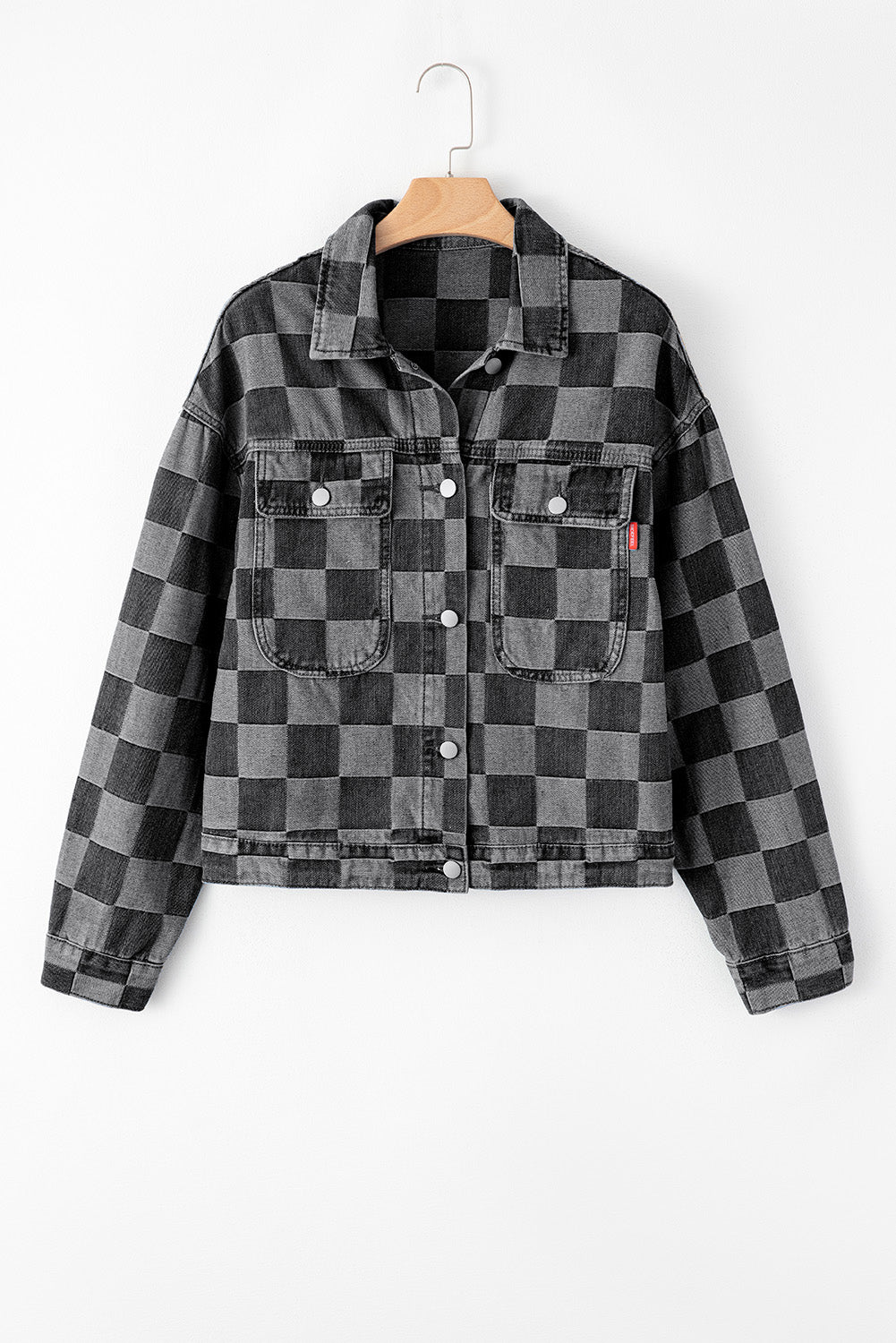 Checkered Button Up Denim Jacket - Heeler & Dash