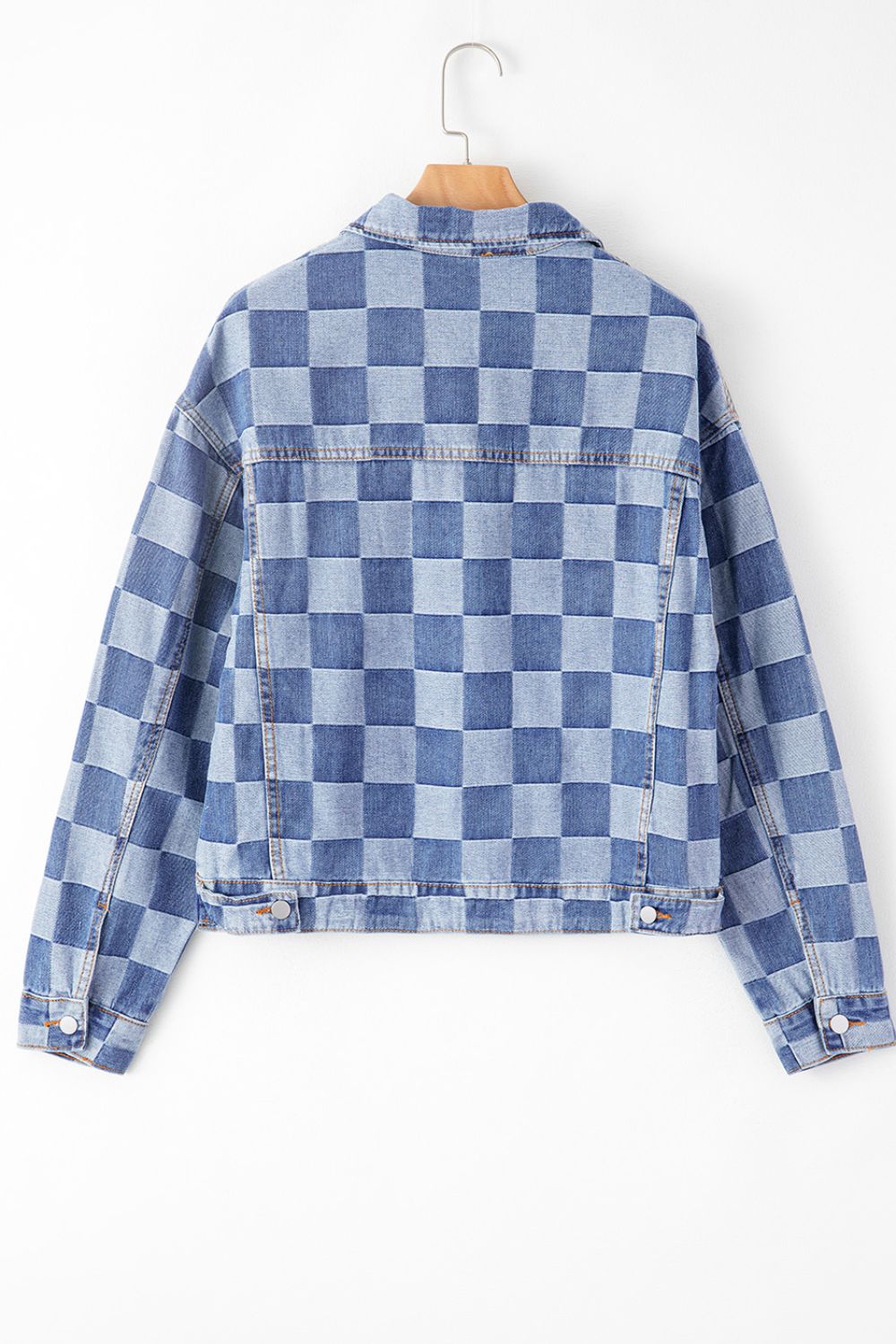 Checkered Button Up Denim Jacket - Heeler & Dash