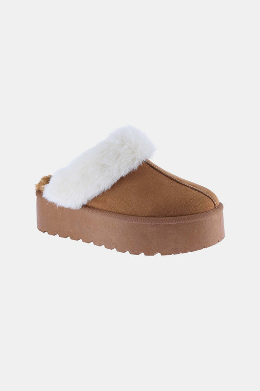 Weeboo Thick Bottom Fur Trim Snow Slippers - Heeler & Dash