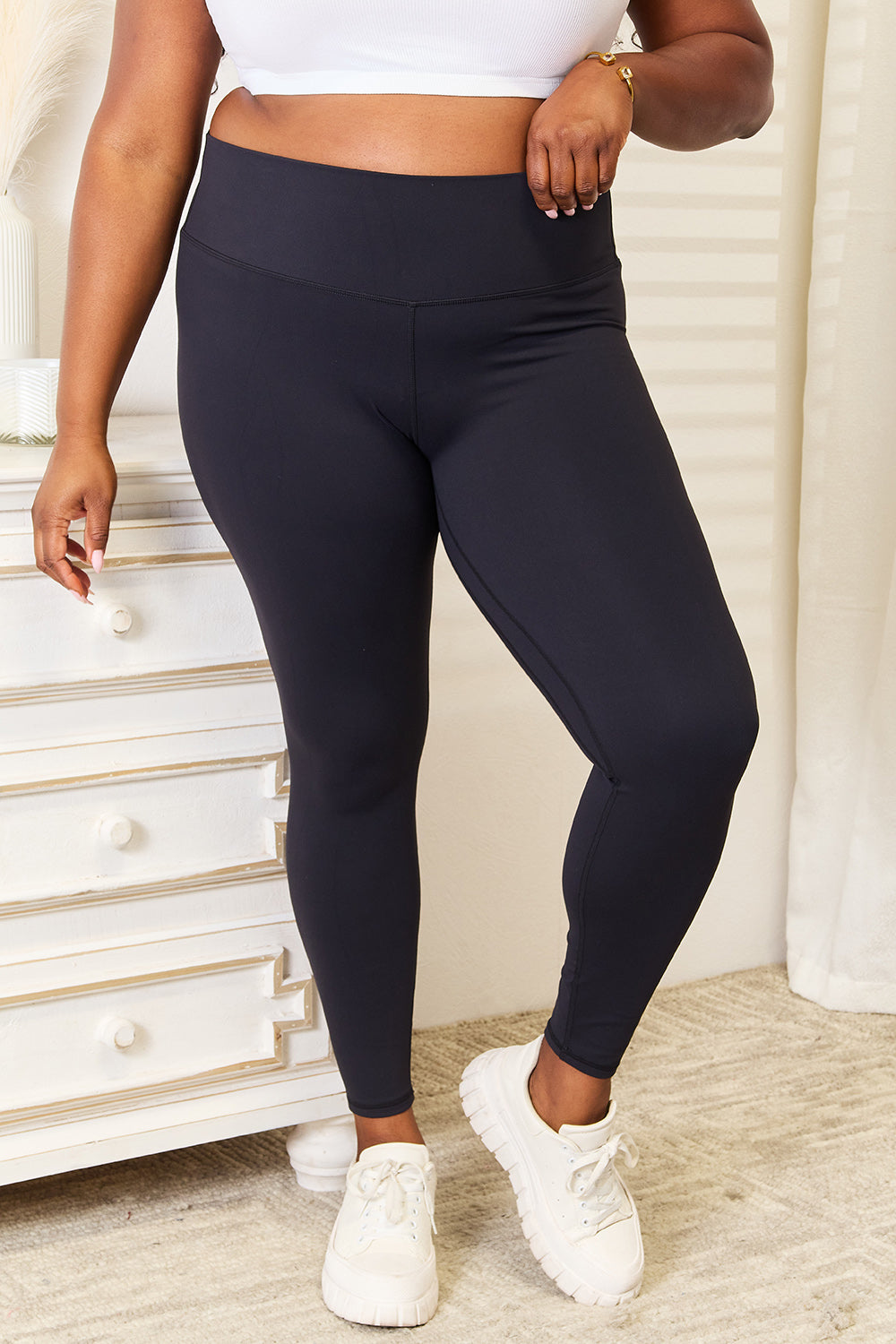 Double Take Wide Waistband Sports Leggings - Heeler & Dash